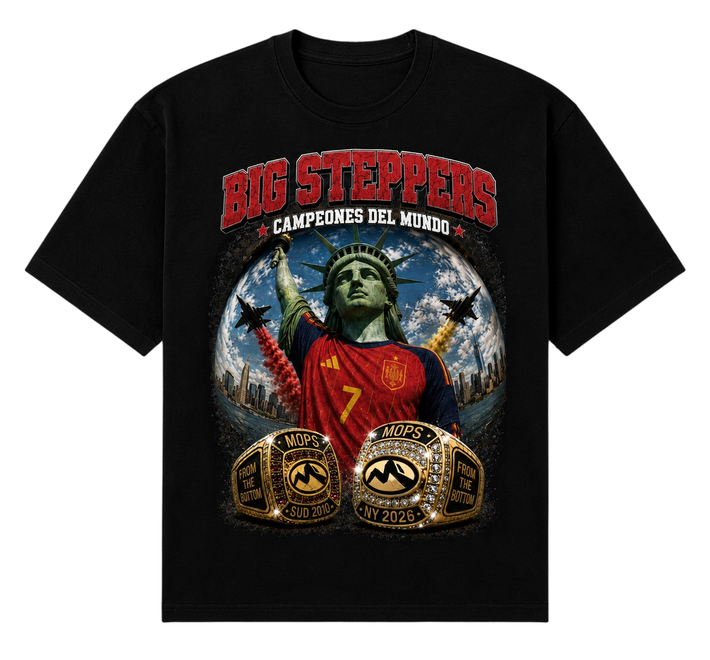 BIG STEPPERS NEGRA — Campeones del Mundo NY 2026